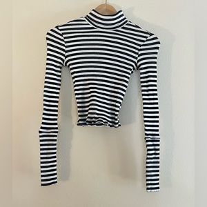 Anthropologie Striped Turtleneck